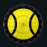 Yellow tennis ball custom dartboard<br><div class="desc">Yellow tennis ball custom dartboard. Novelty dart board with custom design. Personalize with text optionally. Colours can be changed too. Cool wall decor for home, office, club house, party etc.</div>