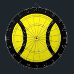 Yellow tennis ball custom dartboard<br><div class="desc">Yellow tennis ball custom dartboard. Novelty dart board with custom design. Personalize with text optionally. Colours can be changed too. Cool wall decor for home,  office,  club house,  party etc.</div>