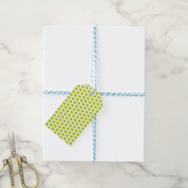 Yellow Tennis Ball Gift Tags (With Twine)