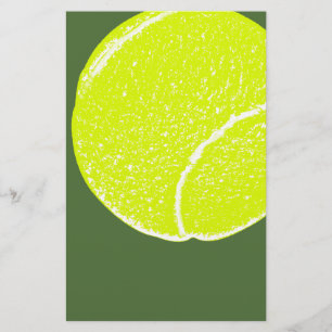 yellow tennis ball stationery