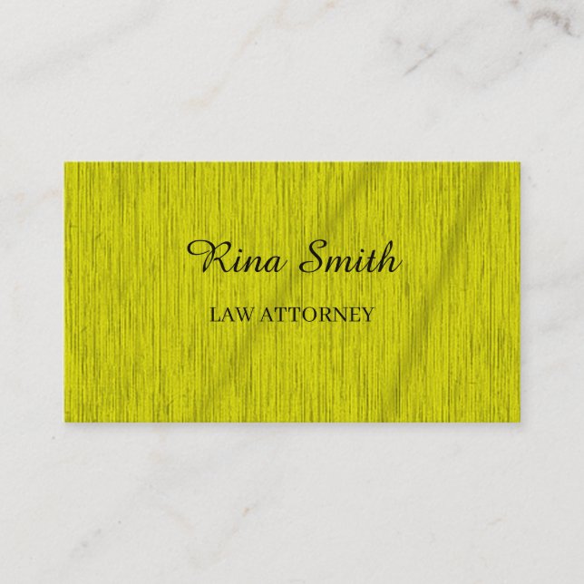 Yellow textured business card (Front)