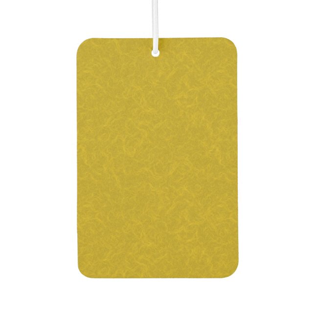 Yellow textured surface with  swirling pattern air freshener (Front)