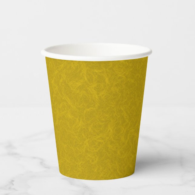 Yellow textured surface with  swirling pattern paper cups (Front)