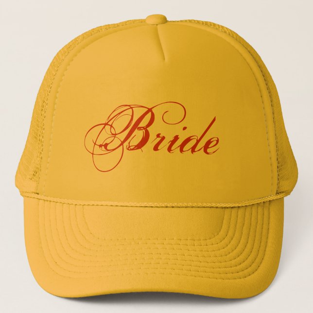 Yellow theme simple Bride hat (Front)