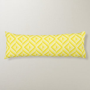 Yellow Three-Tone Diamond Pattern Body Pillow