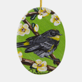 Yellow Throat Warbler ~ Spring Ceramic Ornament