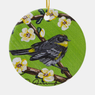 Yellow Throat Warbler ~ Spring Ceramic Ornament
