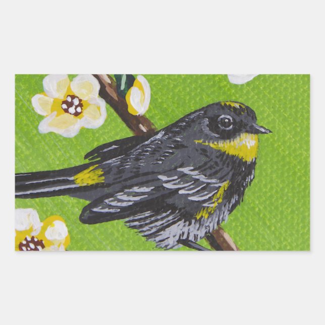 Yellow Throat Warbler ~ Spring Sticker (Front)