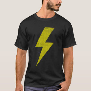Yellow Thunderbolt Bolt Of Lightning Team T-Shirt