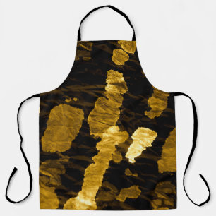 Yellow tie-dye splash, watercolor pattern. apron