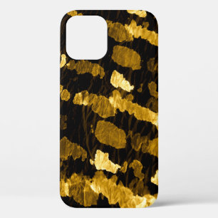 Yellow tie-dye splash, watercolor pattern. iPhone 12 case