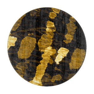 Yellow tie-dye splash, watercolor pattern. cutting board