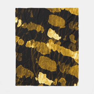 Yellow tie-dye splash, watercolor pattern. fleece blanket