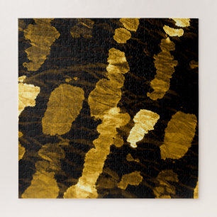 Yellow tie-dye splash, watercolor pattern. jigsaw puzzle