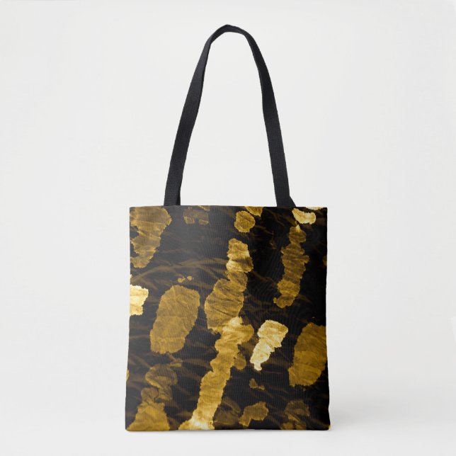 Yellow tie-dye splash, watercolor pattern. tote bag (Front)