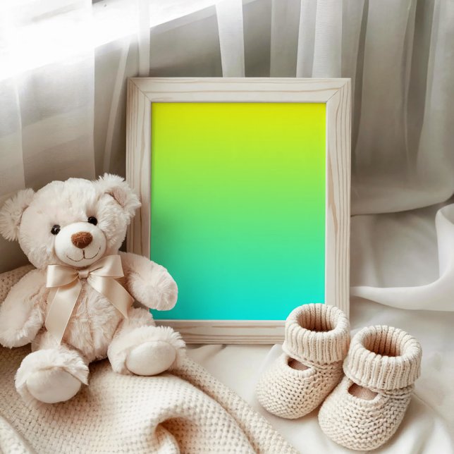 Yellow to Aqua Gradient Poster (Yellow to Aqua Gradient Poster)