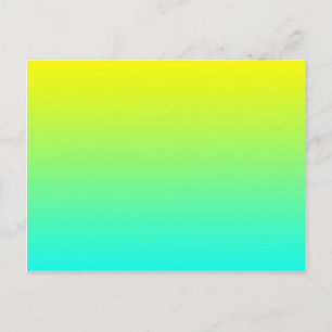 Yellow to Blue Gradient Gradation Island Breeze Postcard