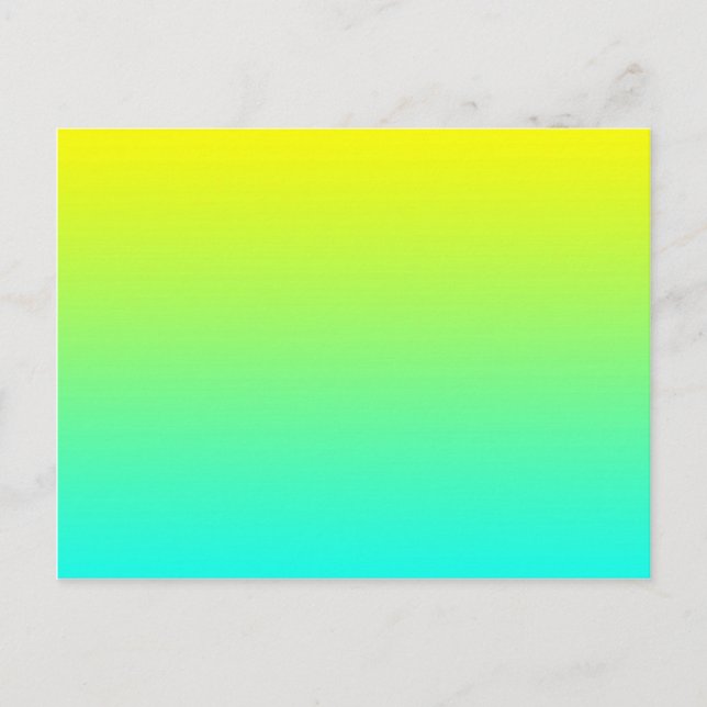 Yellow to Blue Gradient Gradation Island Breeze Postcard (Front)
