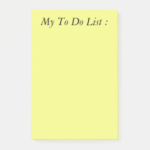 Yellow To Do List Post-it Notes