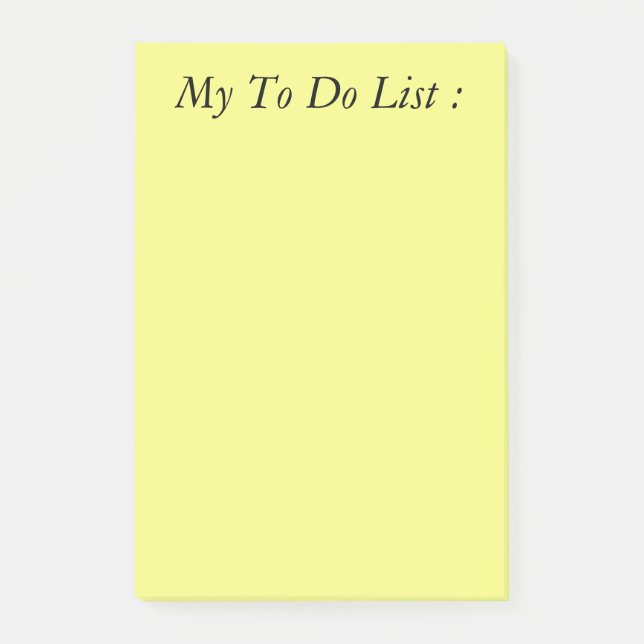 Yellow To Do List Post-it Notes (Front)