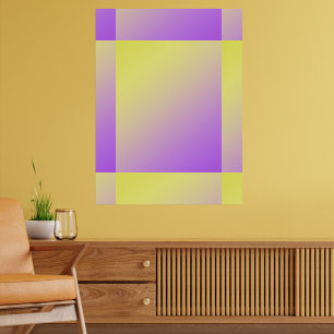 Yellow to Purple Gradient Abstract Poster