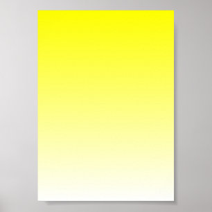 Yellow to White Gradient Poster