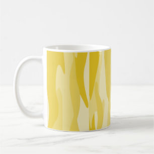 Yellow Tone Abstract Camouflage Coffee Mug