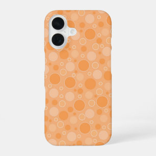 yellow toned polka dots in retro sixties style iPhone 16 case