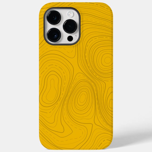 Yellow Topo 01 Case-Mate iPhone Case (Back)