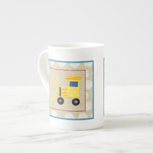 Yellow Toy Bulldozer Truck by Chariklia Zarris Bone China Mug
