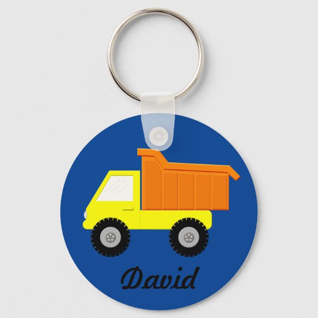 Yellow Toy Truck Keychain (Front)