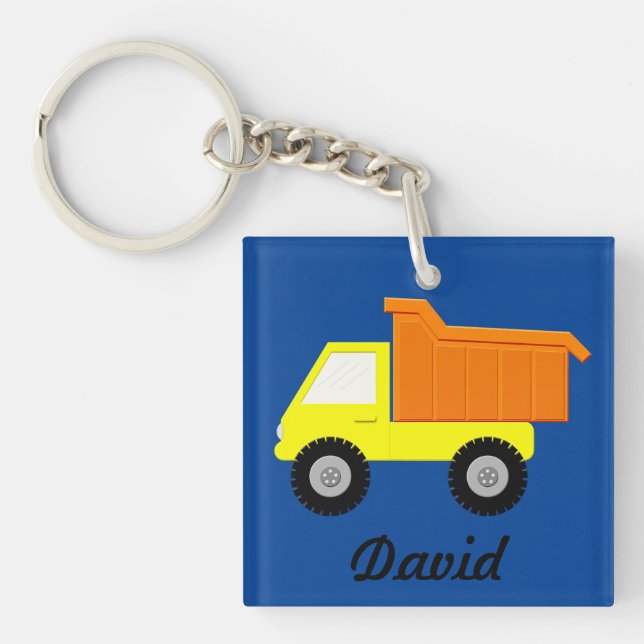 Yellow Toy Truck Keychain (Front)