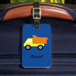 Yellow Toy Truck Luggage Tag