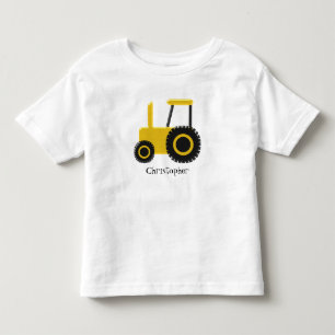 Yellow Tractor Just Add Name Toddler T-shirt