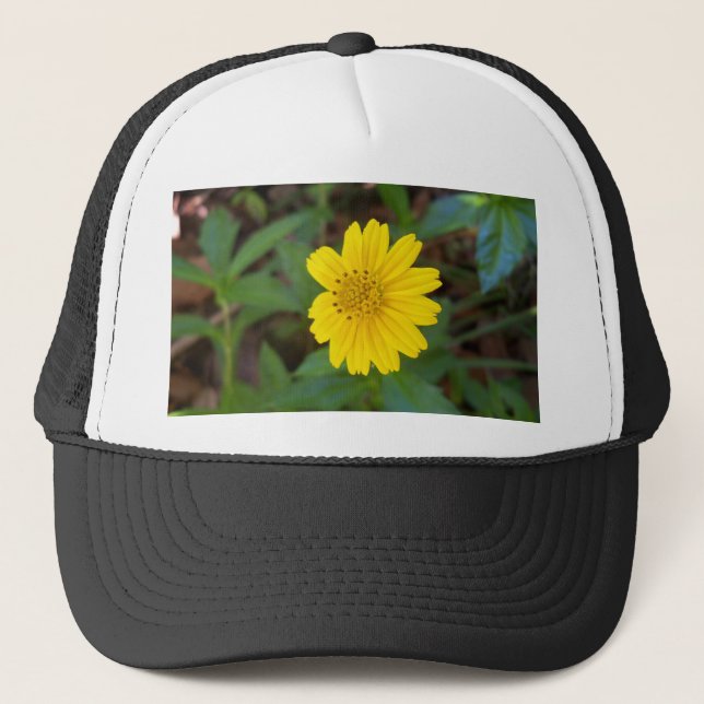 yellow trailing daisy trucker hat (Front)