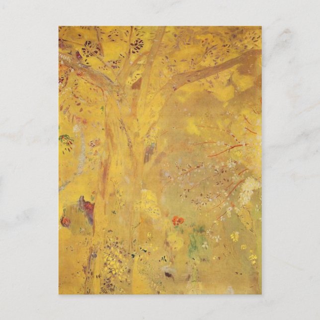 Yellow Tree by Odilon Redon Postcard (Front)