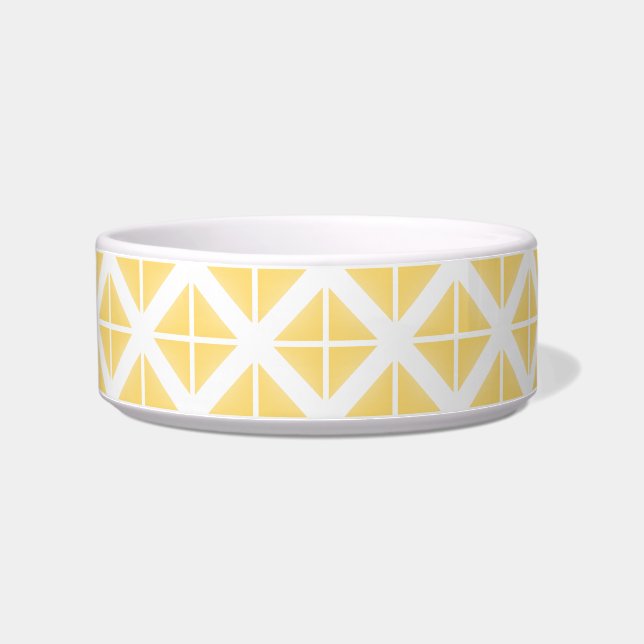 Yellow Trendy Triangle Pattern Bowl (Left)