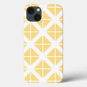 Yellow Trendy Triangle Pattern iPhone 13 Case