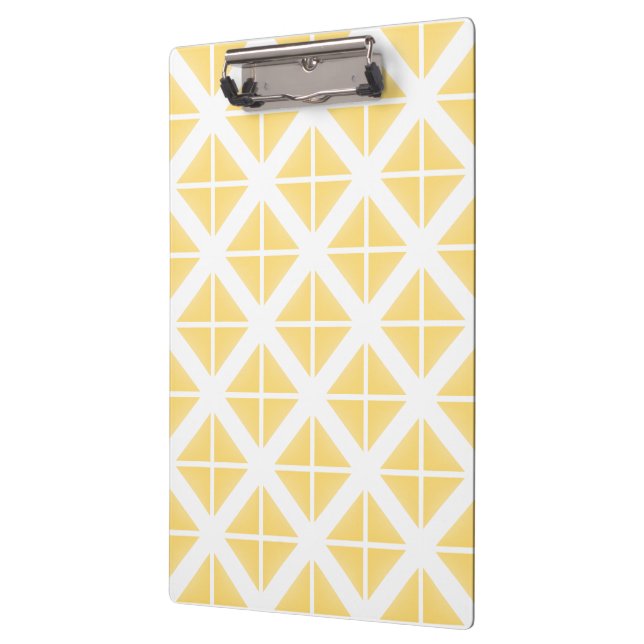 Yellow Trendy Triangle Pattern Clipboard (Left)