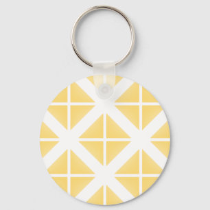Yellow Trendy Triangle Pattern Keychain
