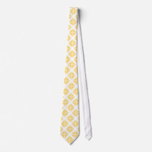 Yellow Trendy Triangle Pattern Tie