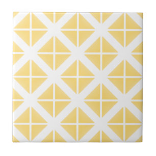Yellow Trendy Triangle Pattern Tile