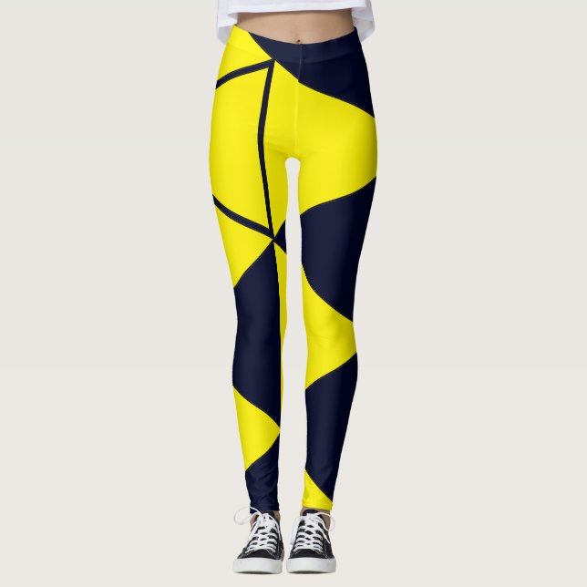Yellow Triangles Leggings (Front)