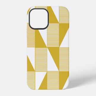 Yellow Triangles: Linear Seamless Pattern. iPhone 12 Case