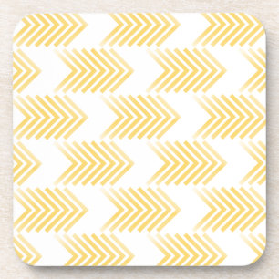 Yellow Tribal Arrow Pattern Coaster