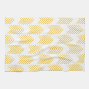 Yellow Tribal Arrow Pattern Kitchen Towel