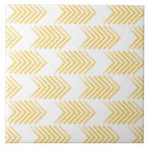 Yellow Tribal Arrow Pattern Tile