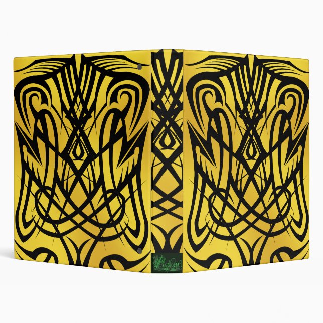 Yellow Tribal School Binder (Background)