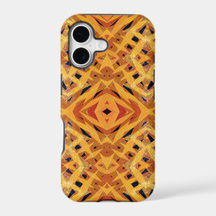 Yellow tribal shapes pattern