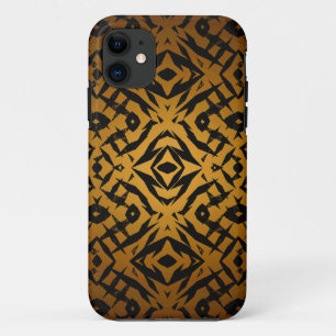 Yellow tribal shapes pattern iPhone 11 case
